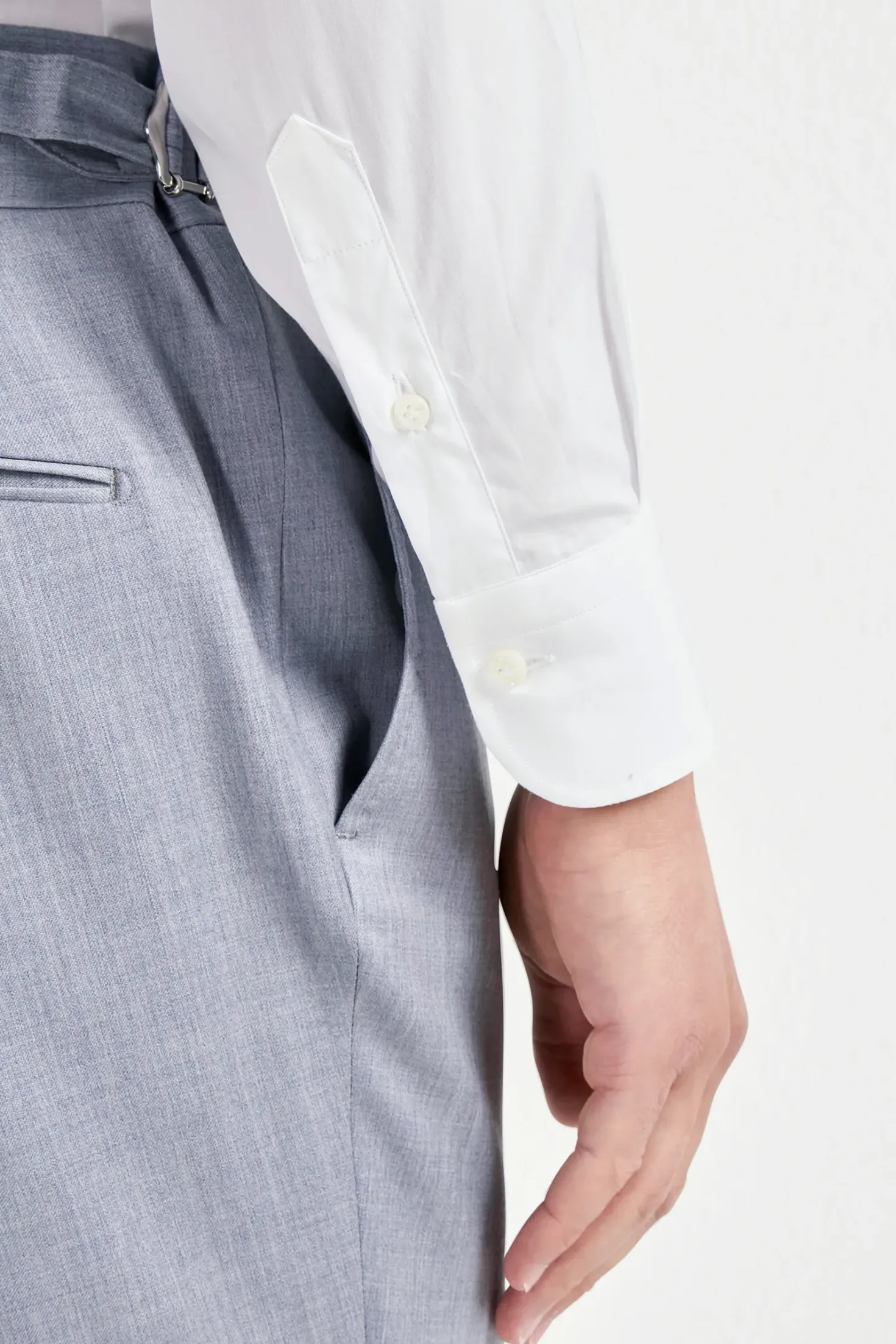 Chemise Sartoriale haut de gamme en coton blanc - Made in Italy