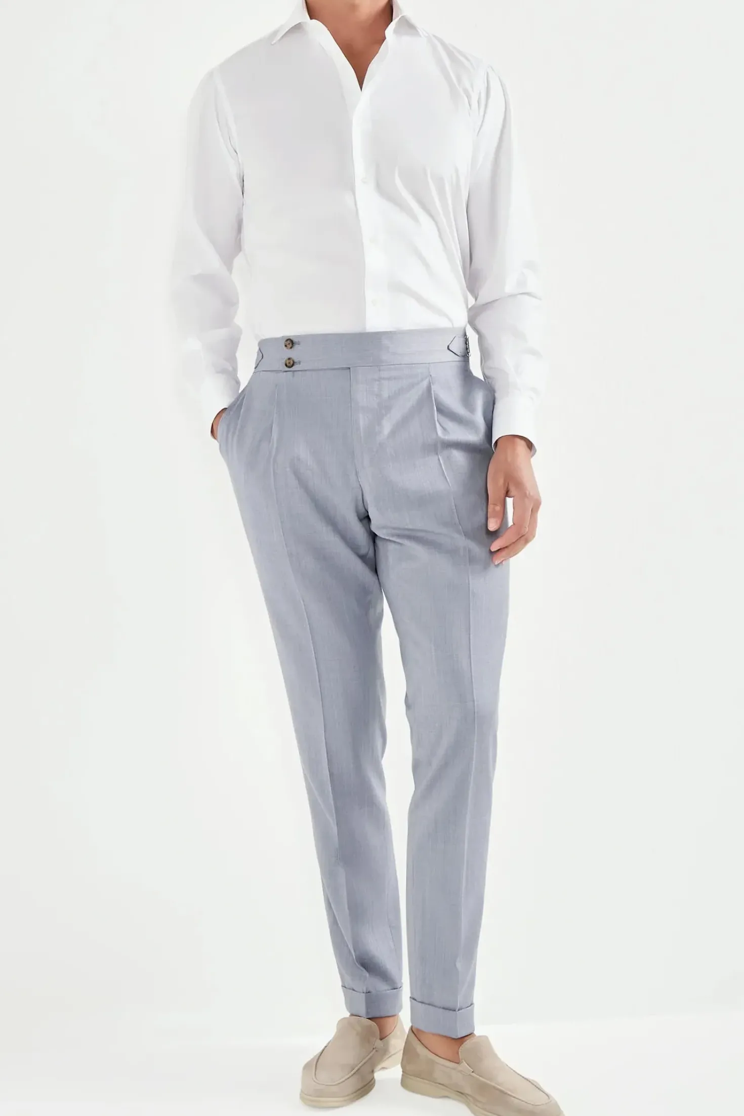 Chemise Sartoriale haut de gamme en coton blanc - Made in Italy