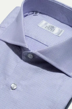 Chemise texturée bleu clair - Made in Italy