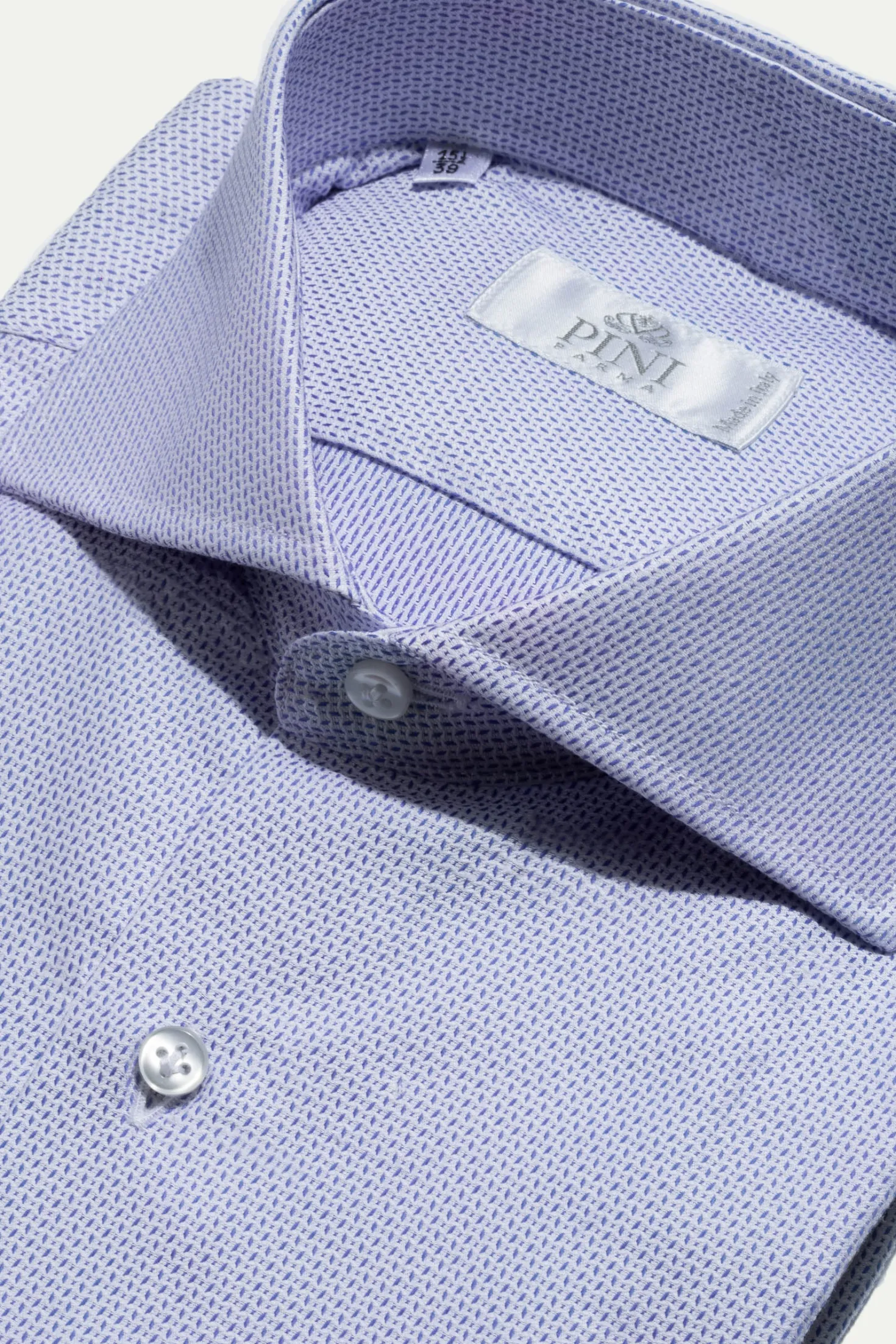 Chemise texturée bleu clair - Made in Italy