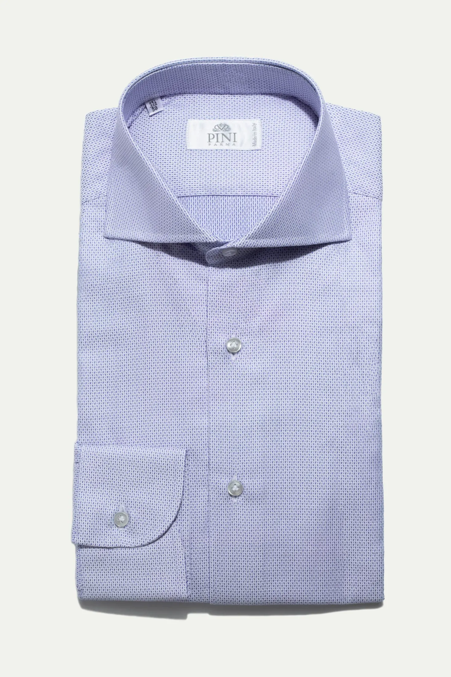 Chemise texturée bleu clair - Made in Italy