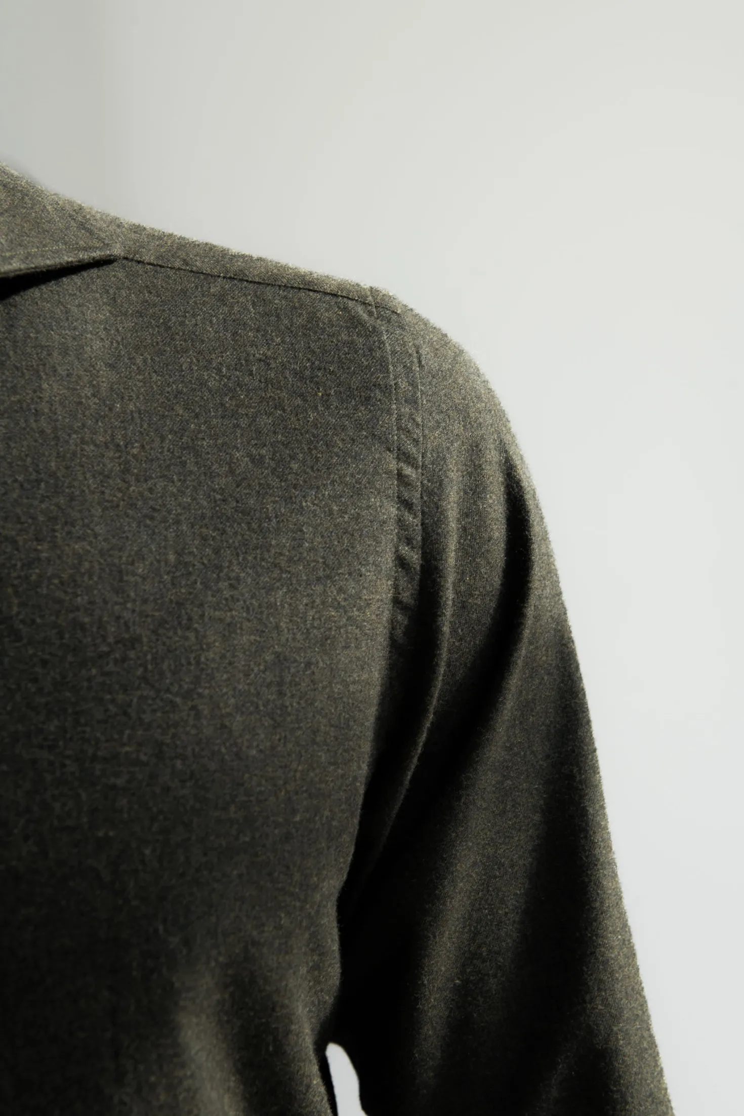 Chemise verte - toucher flanelle - Made in Italy