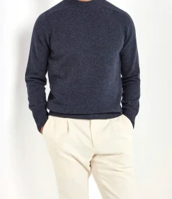 Col montant bleu denim - Made in Italy