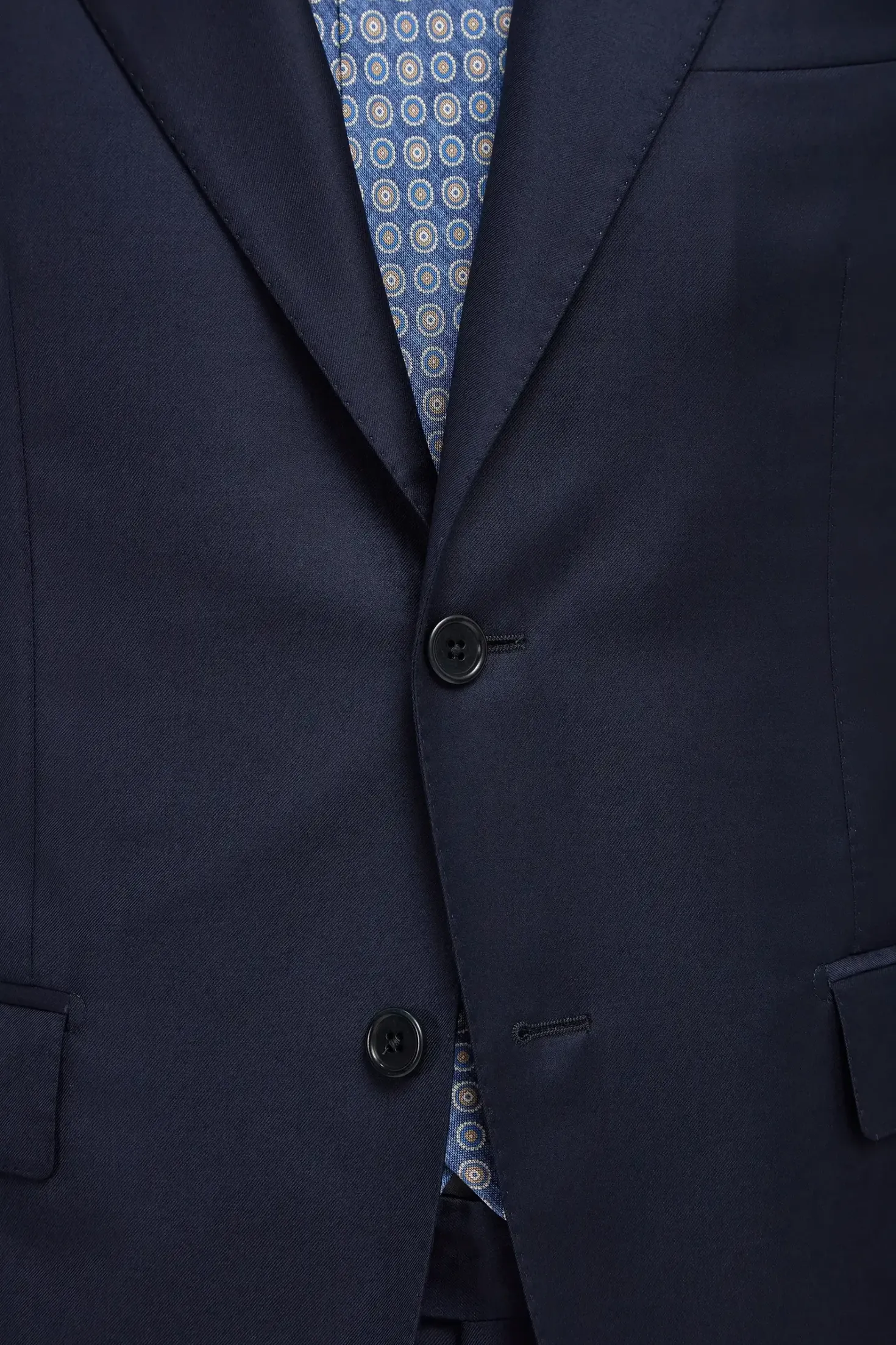Costume bleu Entièrement entoilé - Made in Italy