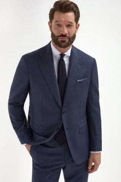 Costume Bleu grisé Prince de Galles Entièrement entoilé - Made in Italy