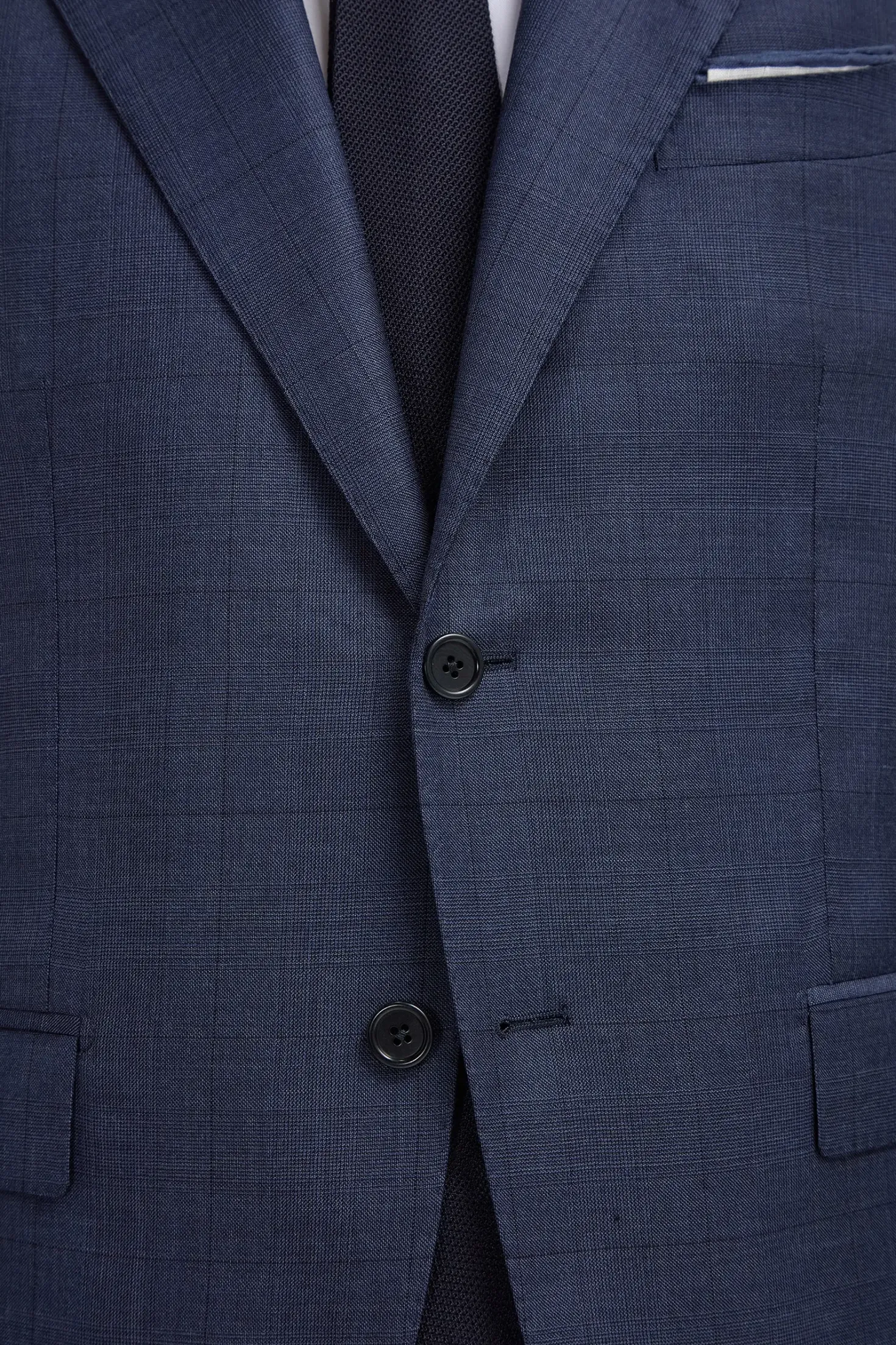 Costume Bleu grisé Prince de Galles Entièrement entoilé - Made in Italy