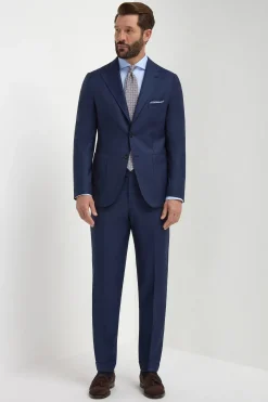 Costume bleu oeil-de-perdrix - Made in Italy