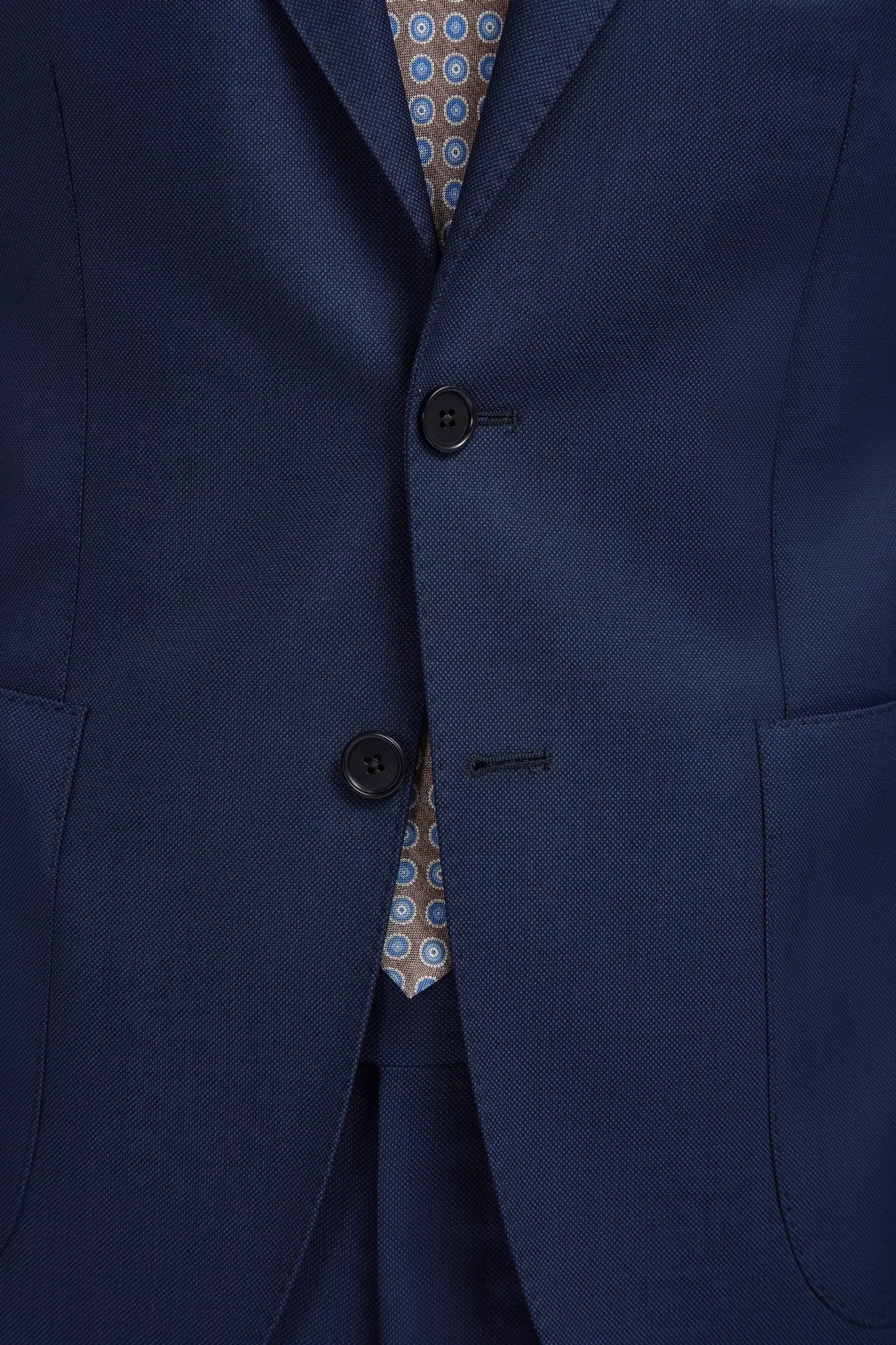 Costume bleu oeil-de-perdrix - Made in Italy