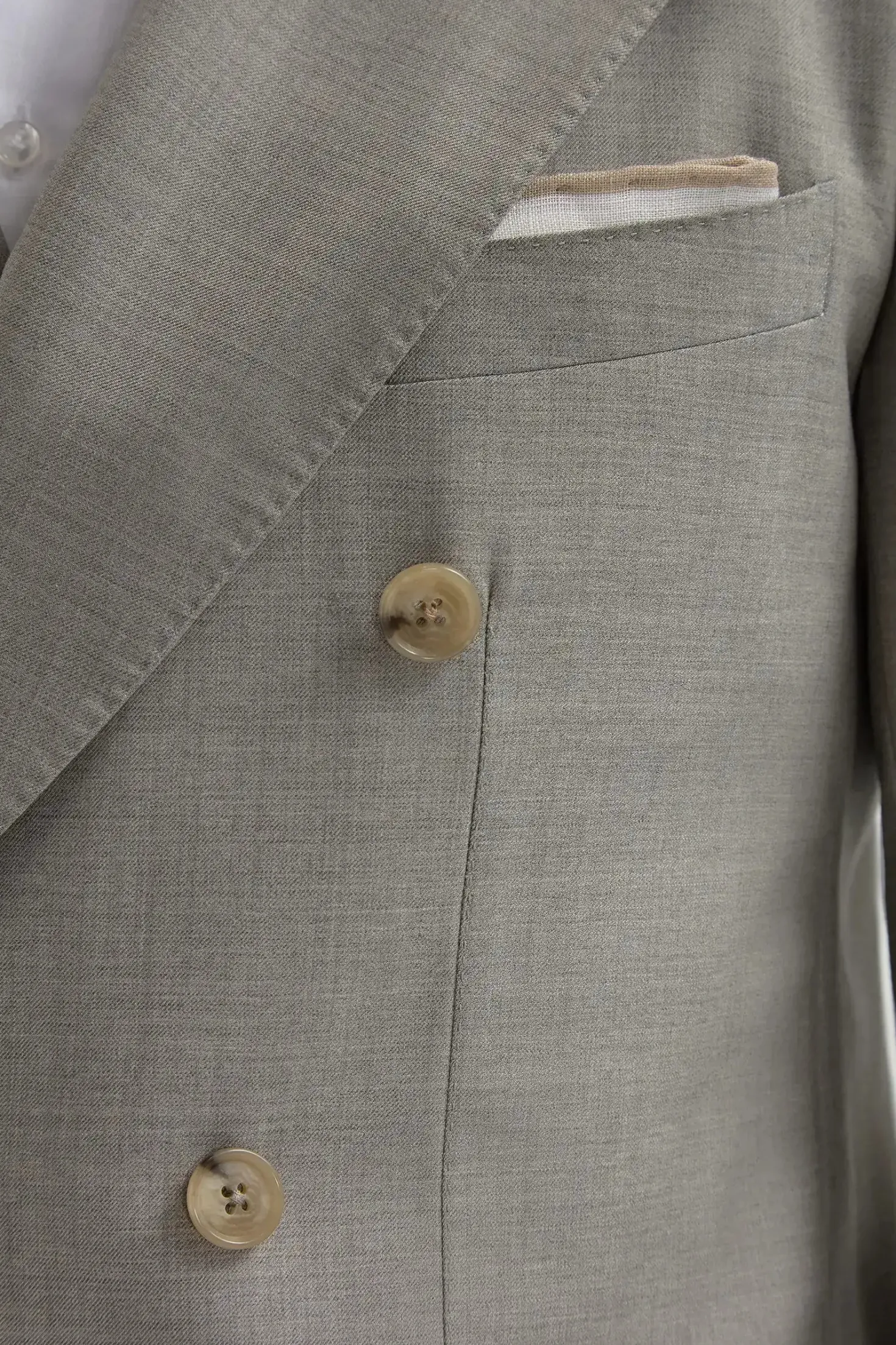 Costume croisé vert Super 150's - Made in Italy