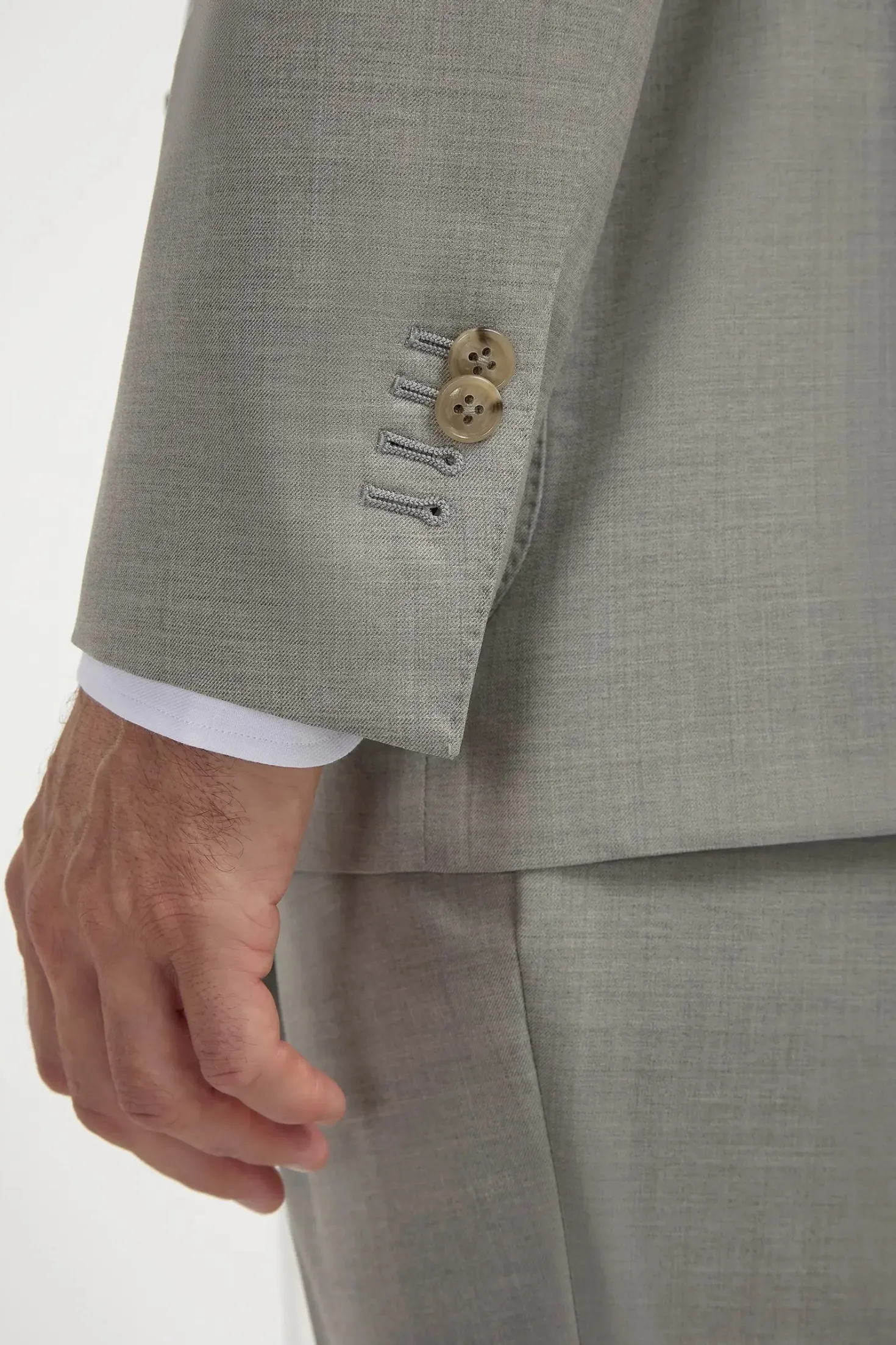 Costume croisé vert Super 150's - Made in Italy