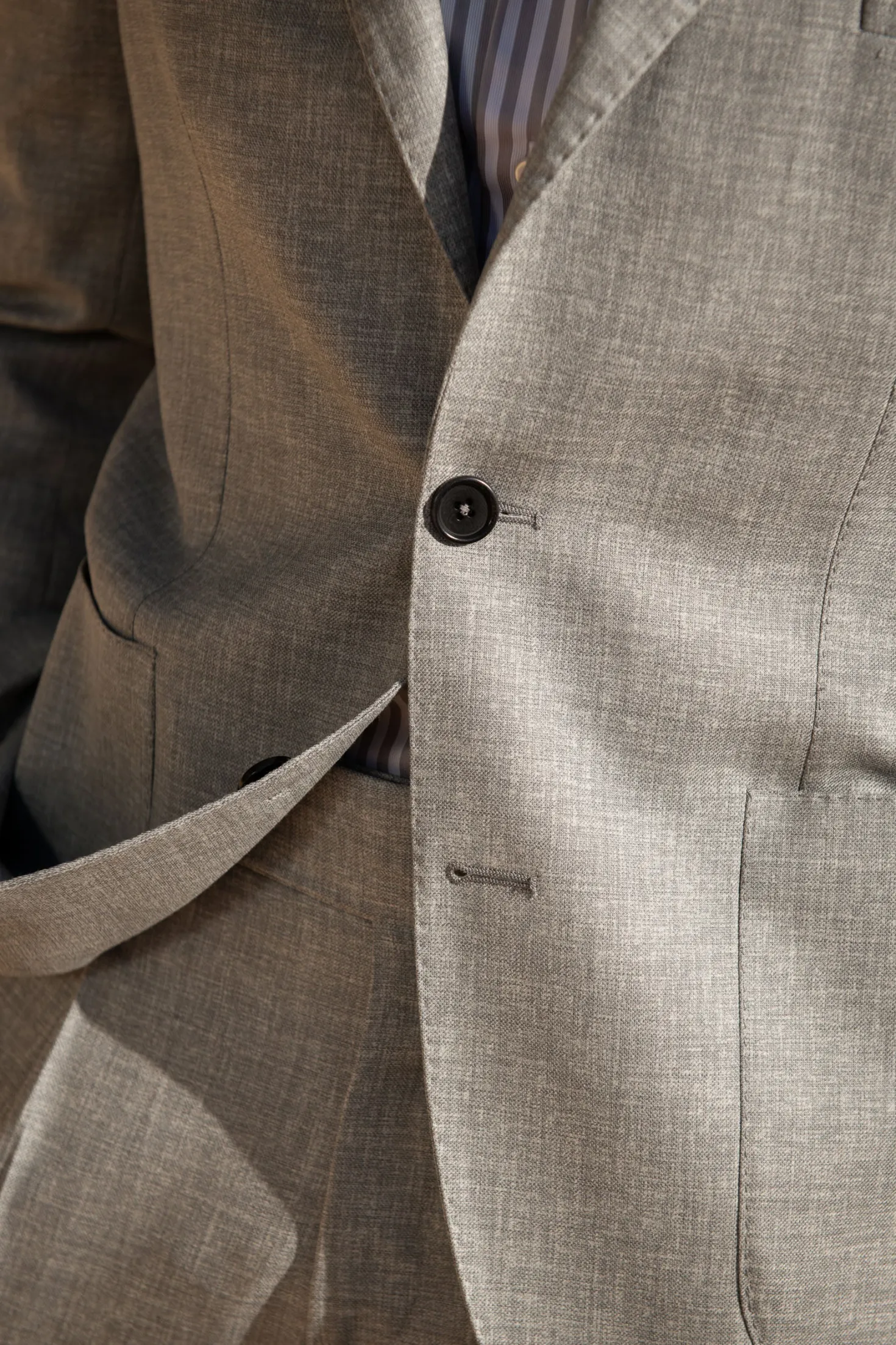 Costume en laine gris clair - Made in Italy