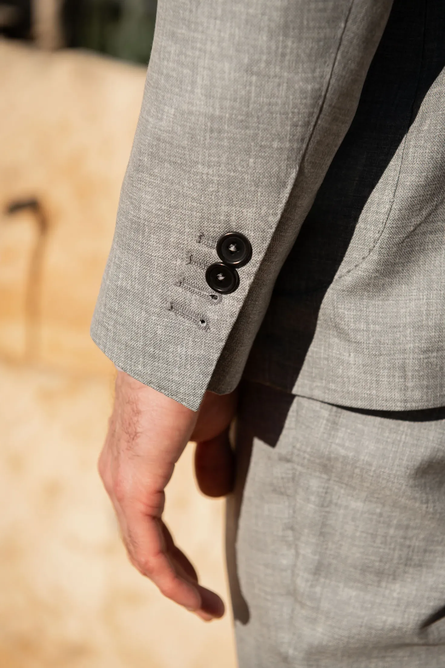 Costume en laine gris clair - Made in Italy