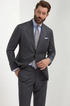 Costume gris entièrement entoilé - Made in Italy