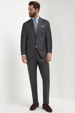 Costume gris entièrement entoilé - Made in Italy