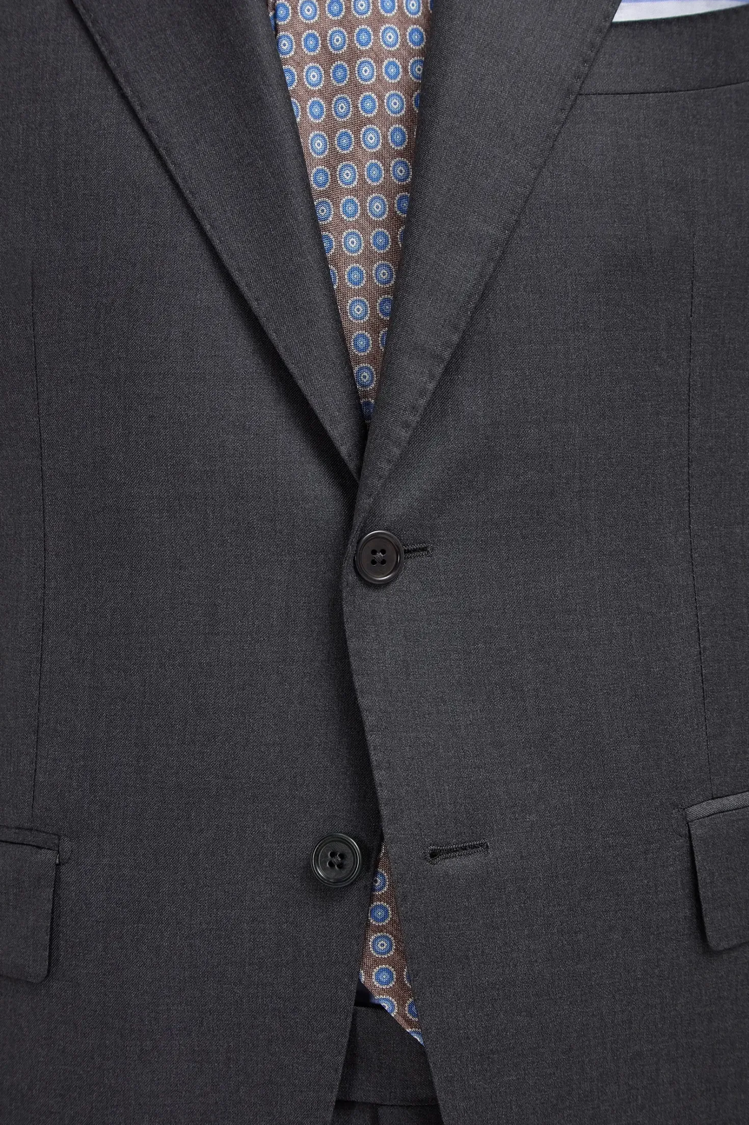 Costume gris entièrement entoilé - Made in Italy