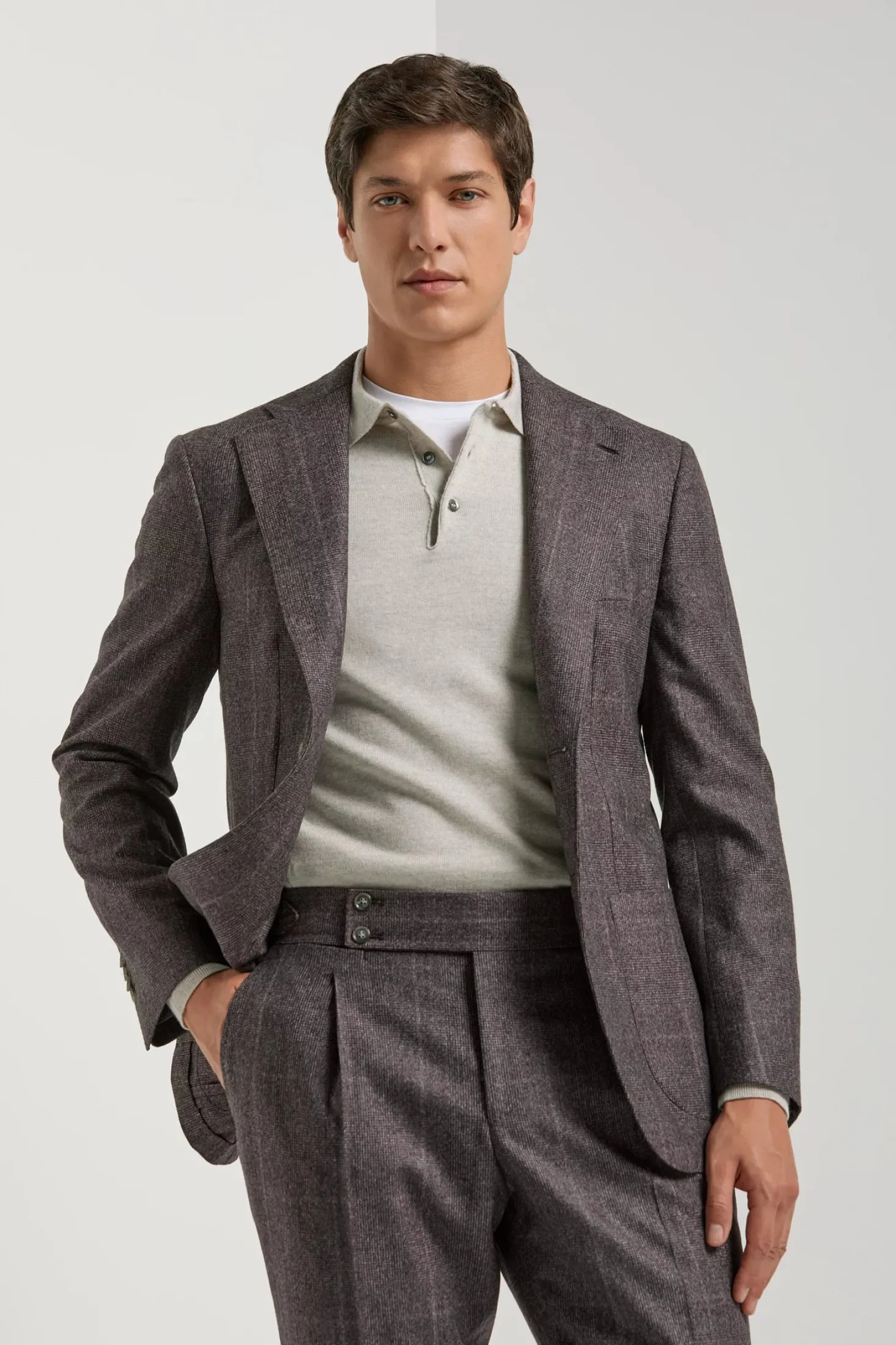 Costume prune Glen Check - Made in Italy