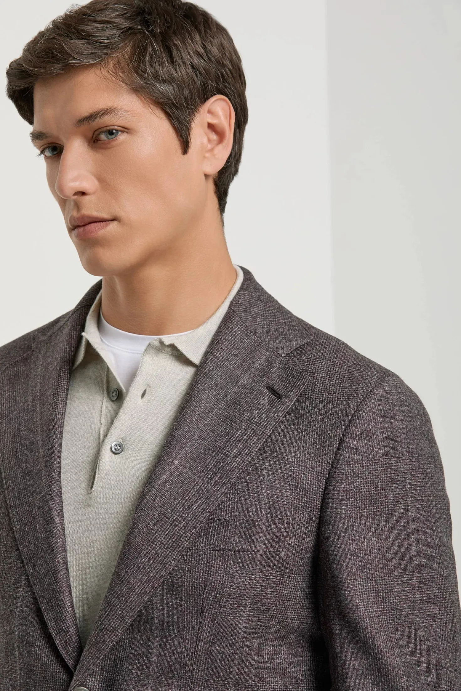 Costume prune Glen Check - Made in Italy
