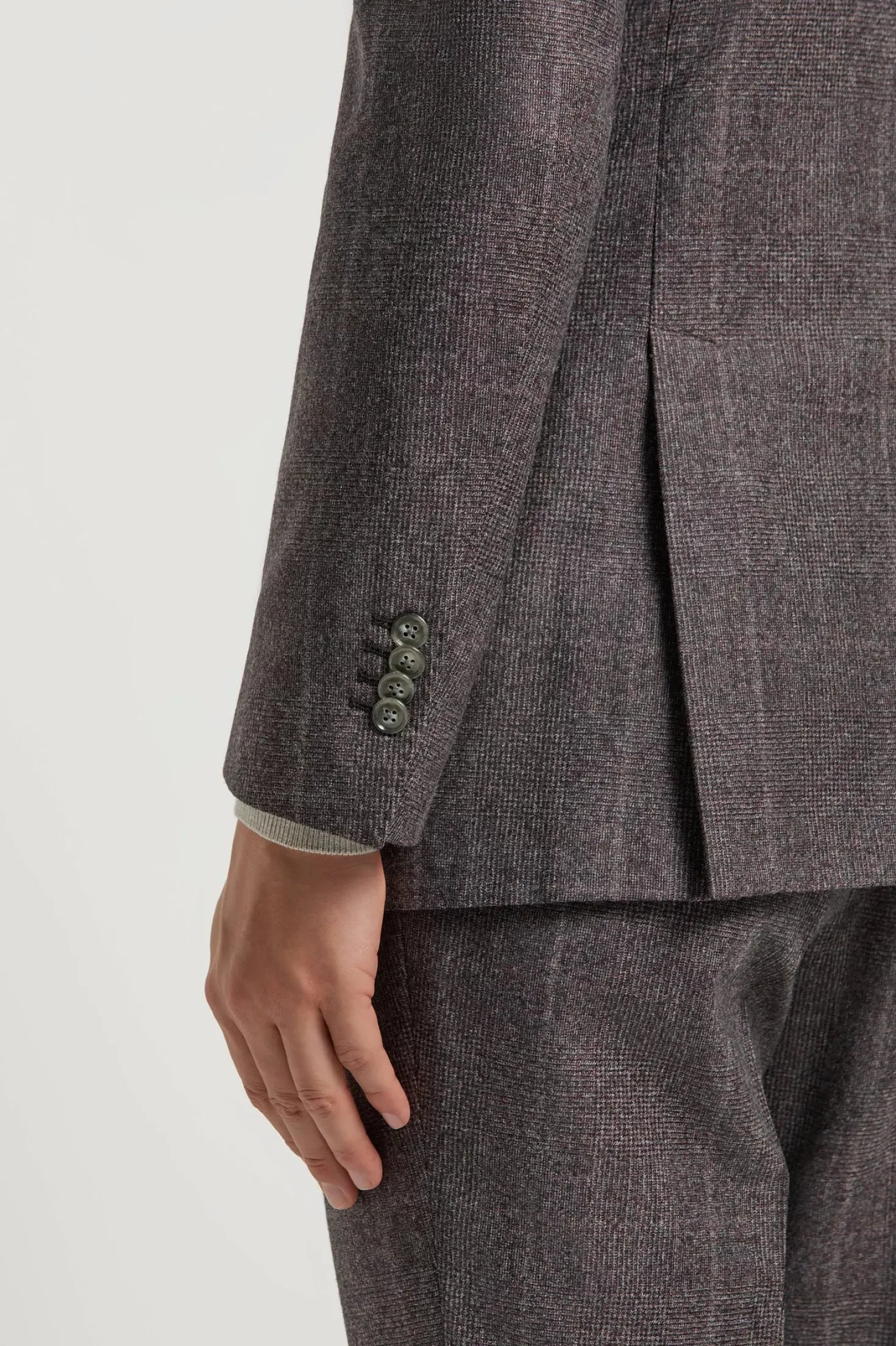 Costume prune Glen Check - Made in Italy