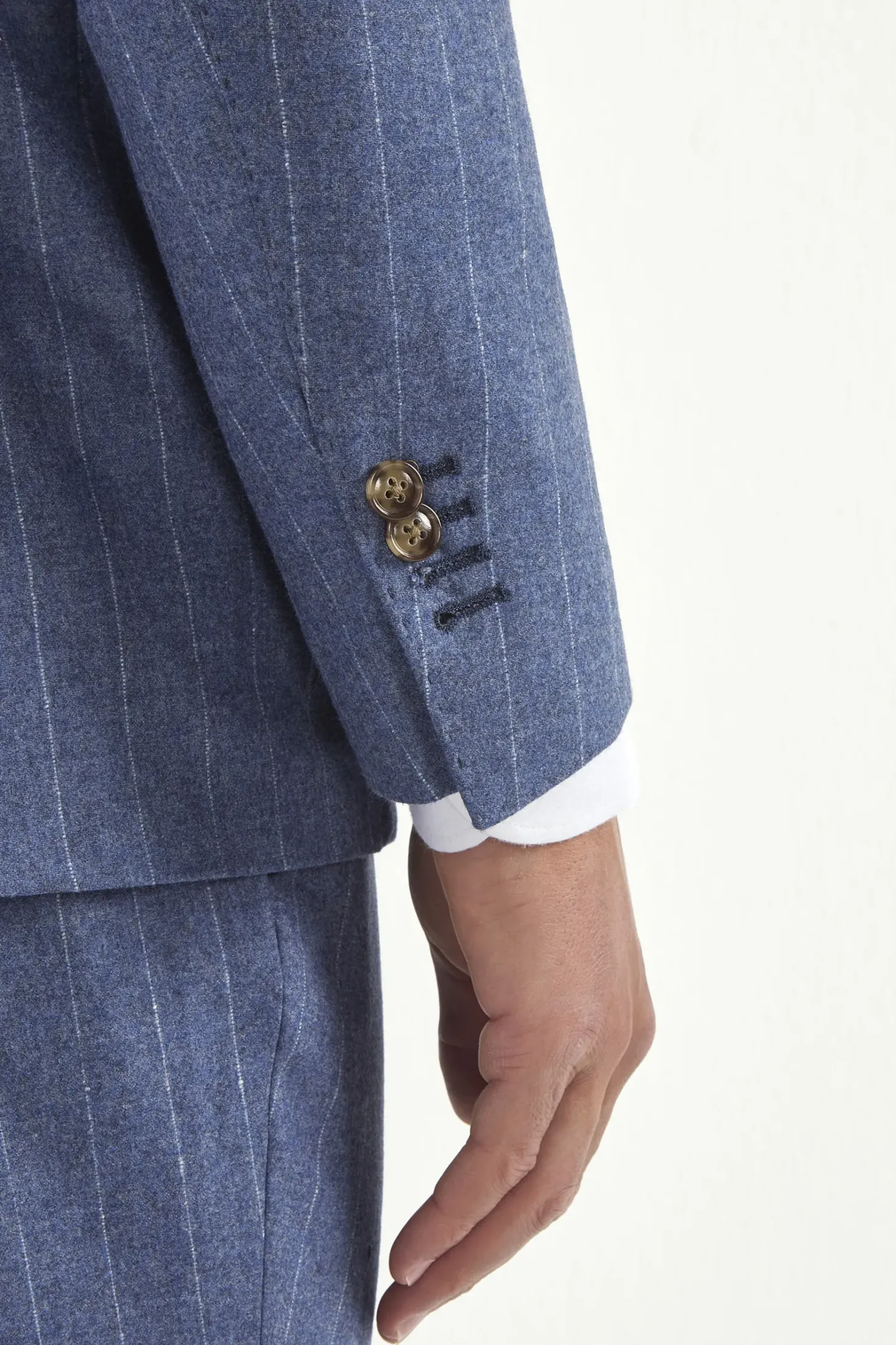 Costume rayé bleu clair - Made in Italy