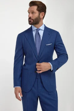 Costume rayé Bleu roi - Made in Italy
