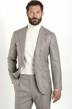 Costume taupe Prince de Galles - Made in Italy