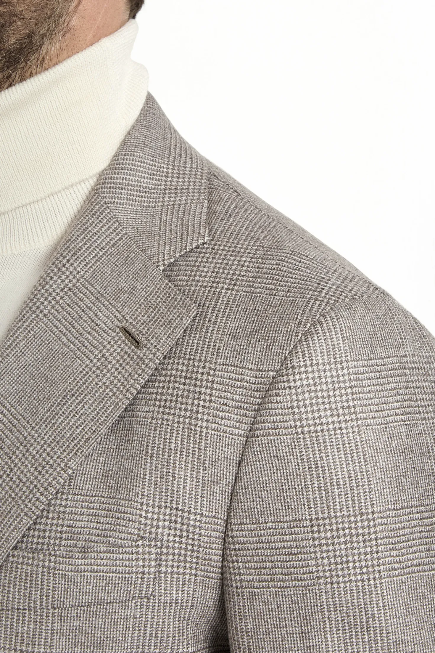 Costume taupe Prince de Galles - Made in Italy