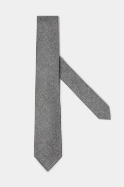 Cravate en flanelle grise - Made in Italy