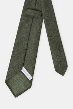 Cravate en flanelle verte - Made in Italy