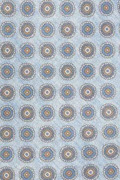 Cravate en soie fantaisie bleu clair - Made in Italy