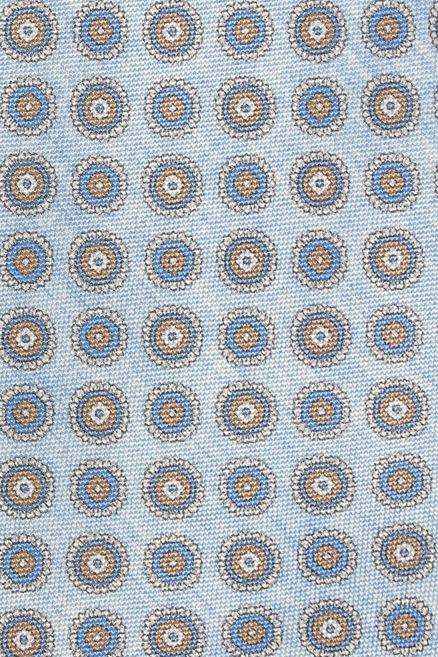 Cravate en soie fantaisie bleu clair - Made in Italy