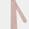 Cravate en soie imprimée vieux rose - Made in Italy