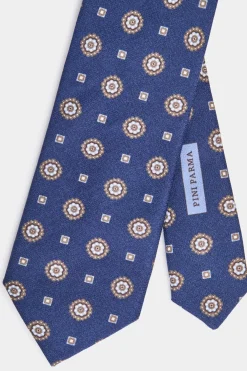 Cravate fantaisie bleue - Made in Italy