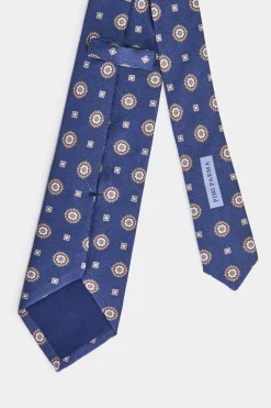 Cravate fantaisie bleue - Made in Italy