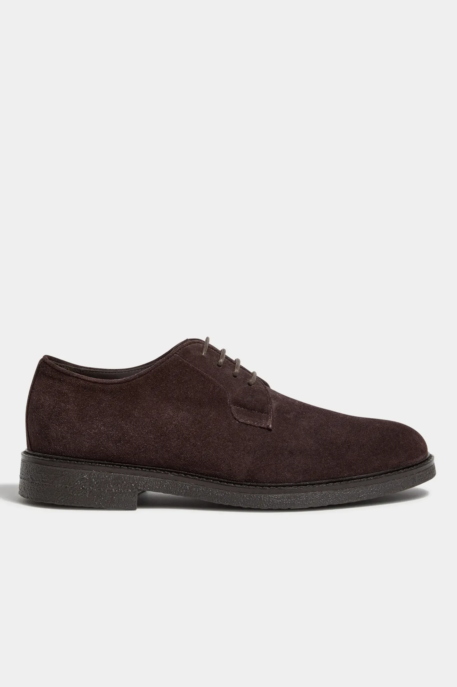 Derby en daim marron - Made in Italy
