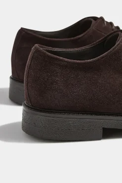 Derby en daim marron - Made in Italy
