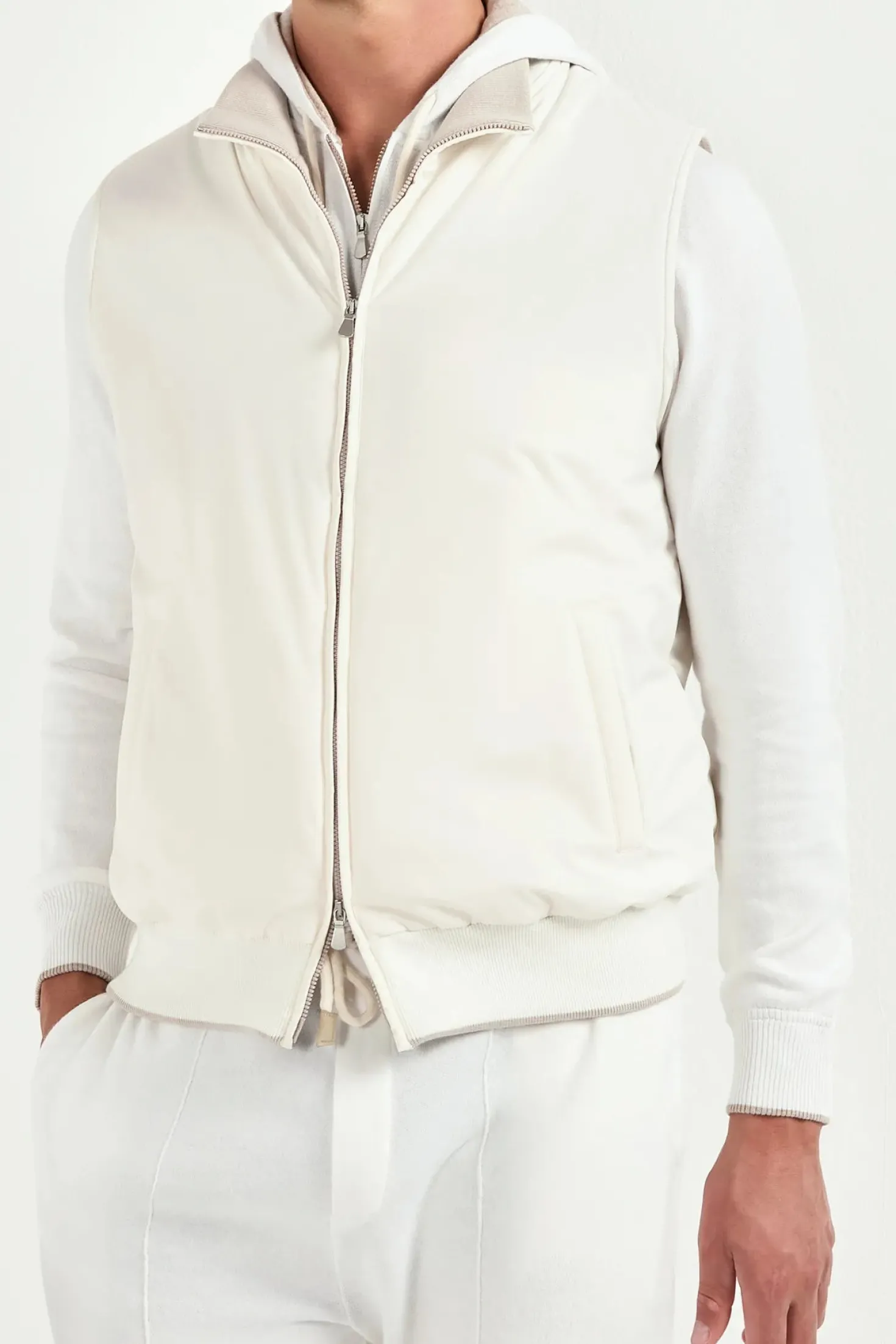 Gilet Blanc cassé - Made in Italy