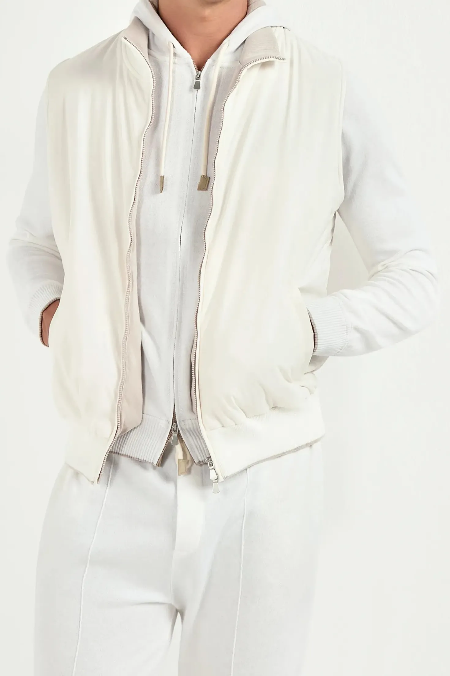 Gilet Blanc cassé - Made in Italy