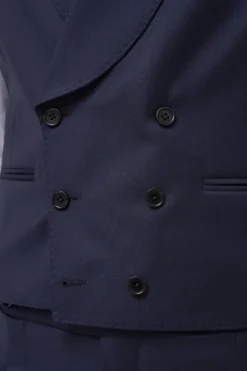 Gilet croisé bleu - Made in Italy