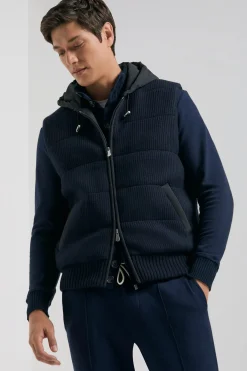 Gilet en maille bleu - Made in Italy
