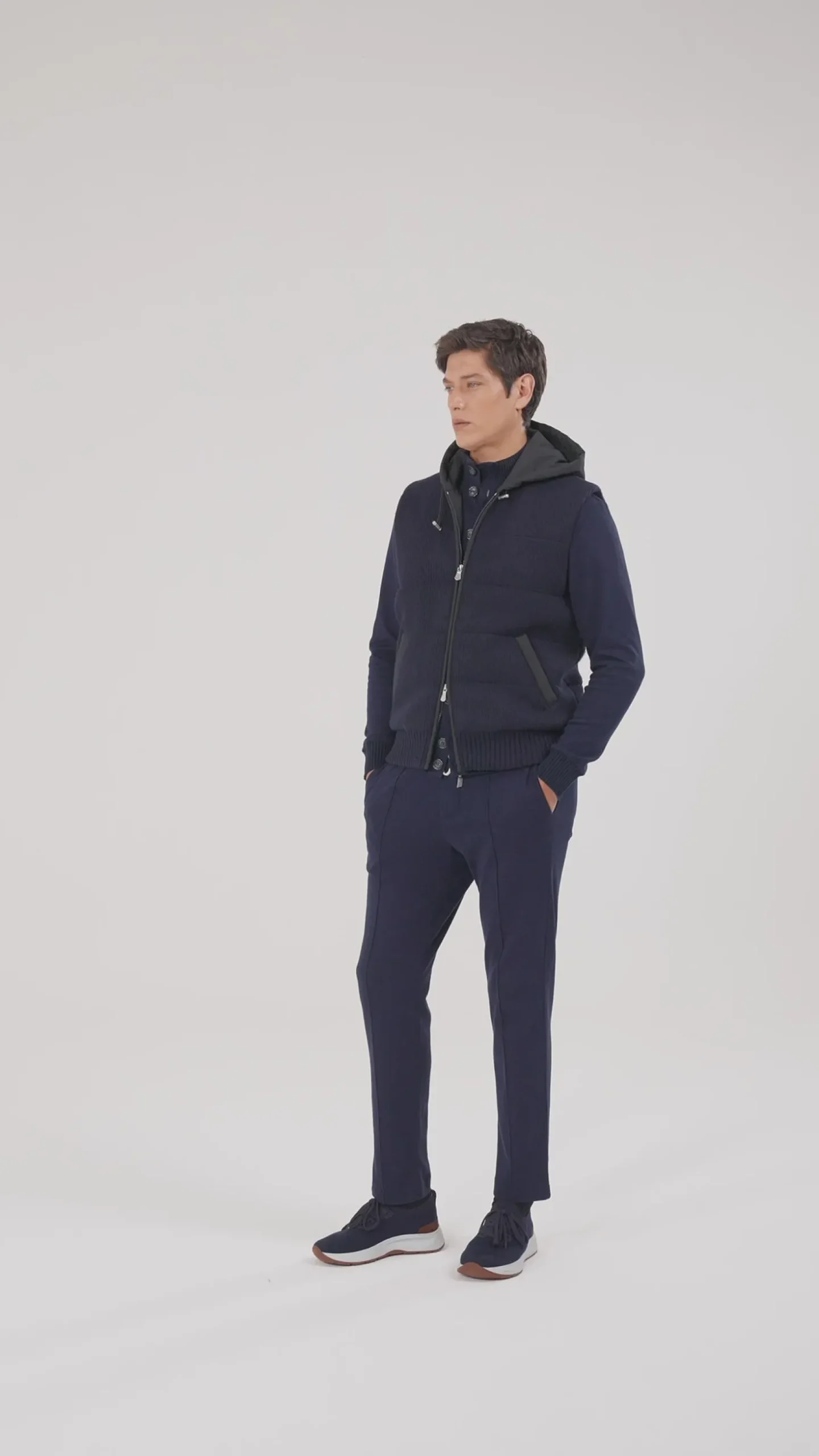 Gilet en maille bleu - Made in Italy