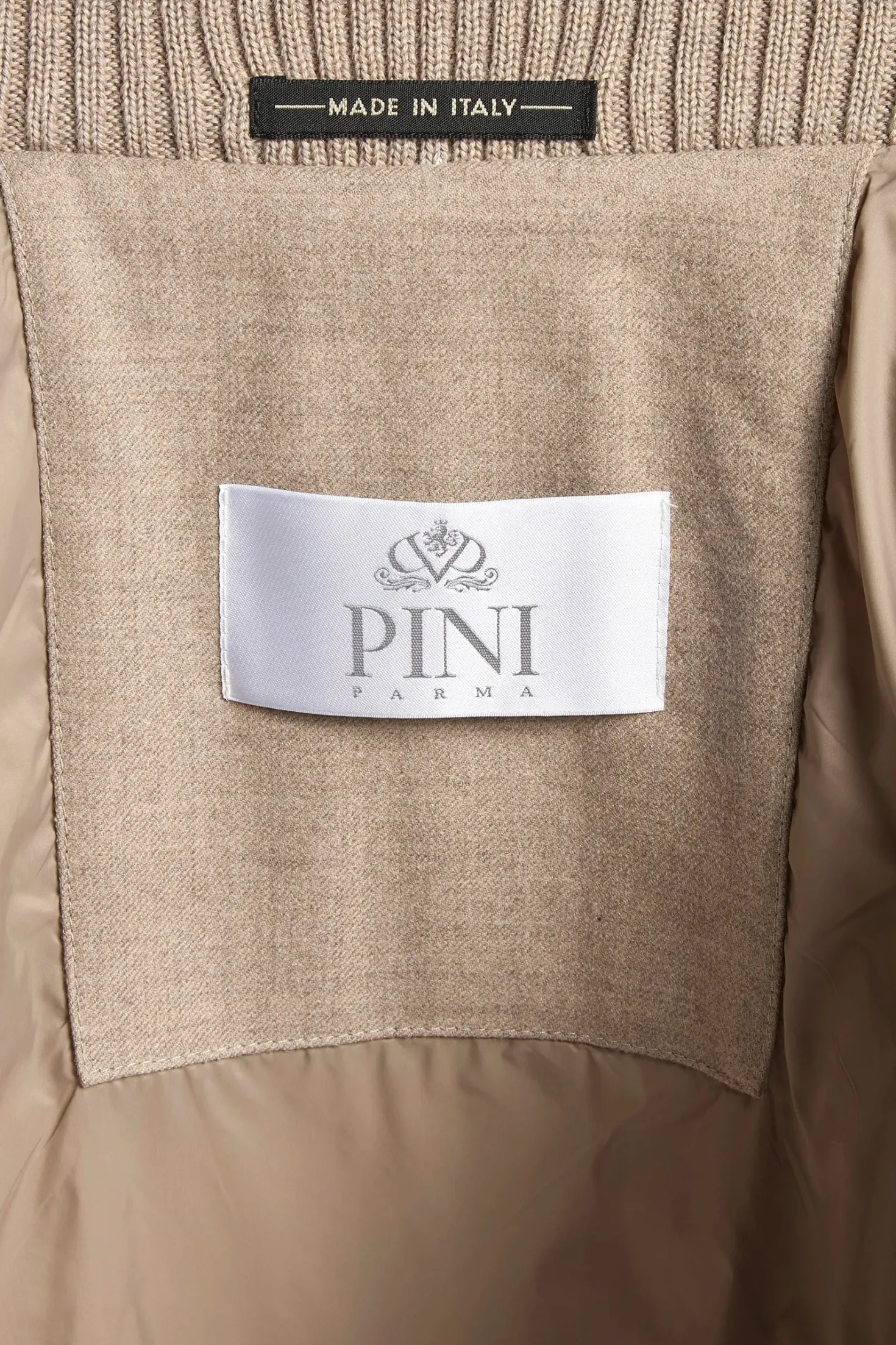 Gilet sans manches matelassé beige - Made in Italy