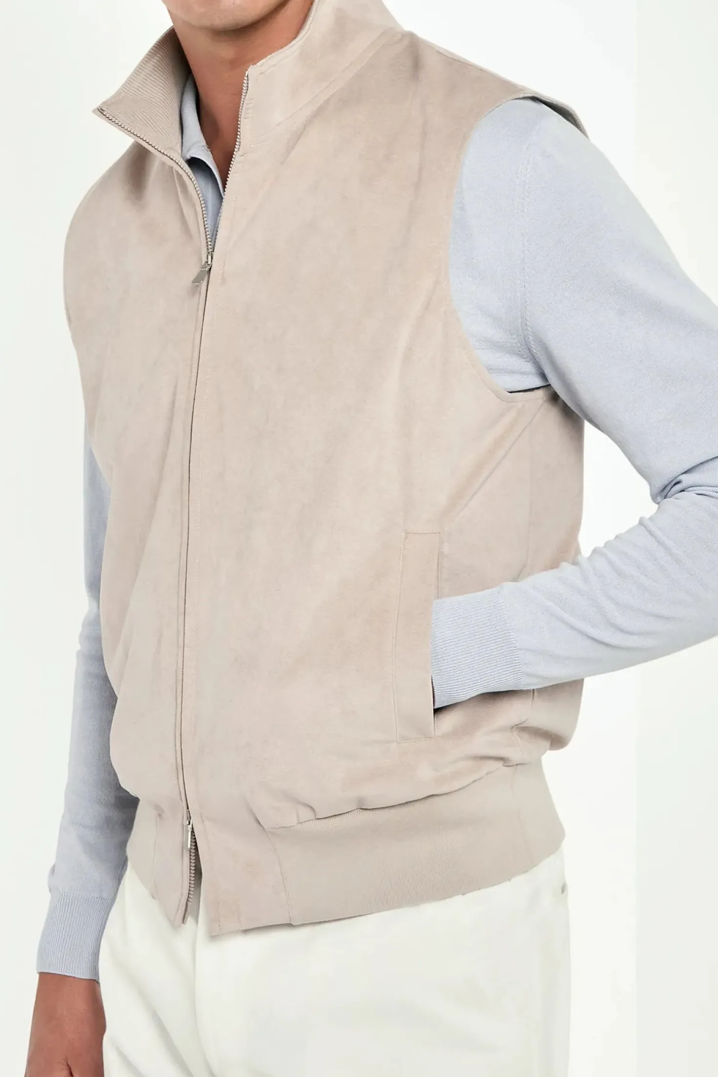 Gilet Stone en alcantara - Made in Italy