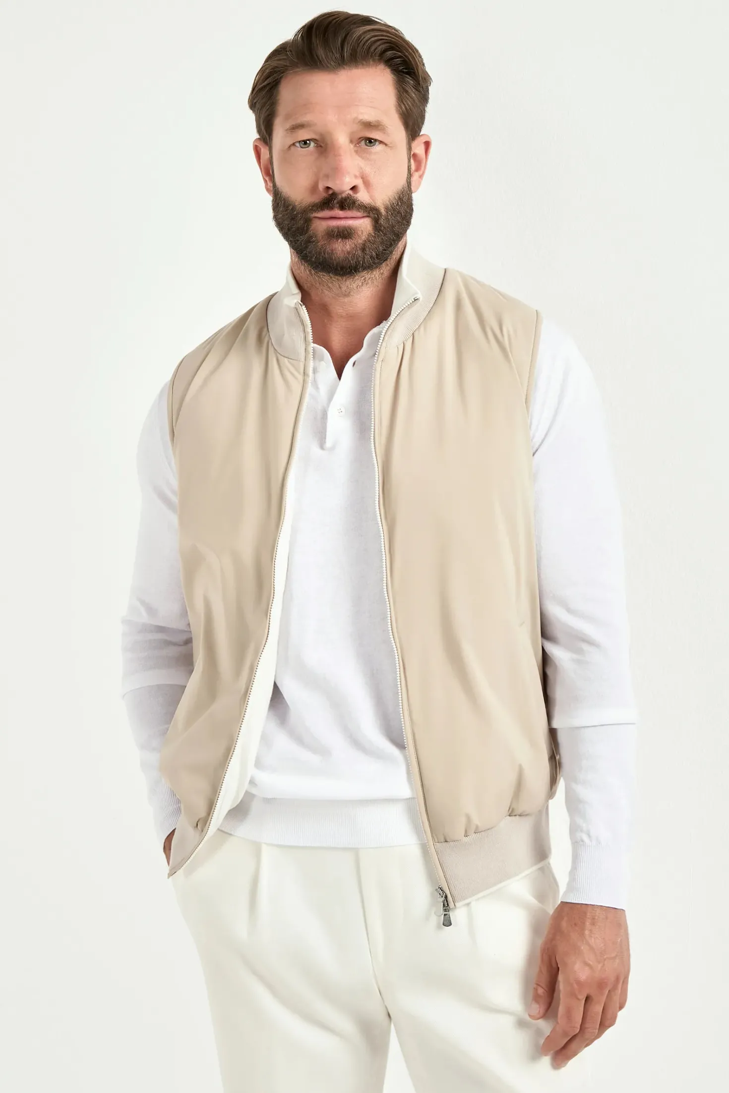 Gilet taupe - Made in Italy