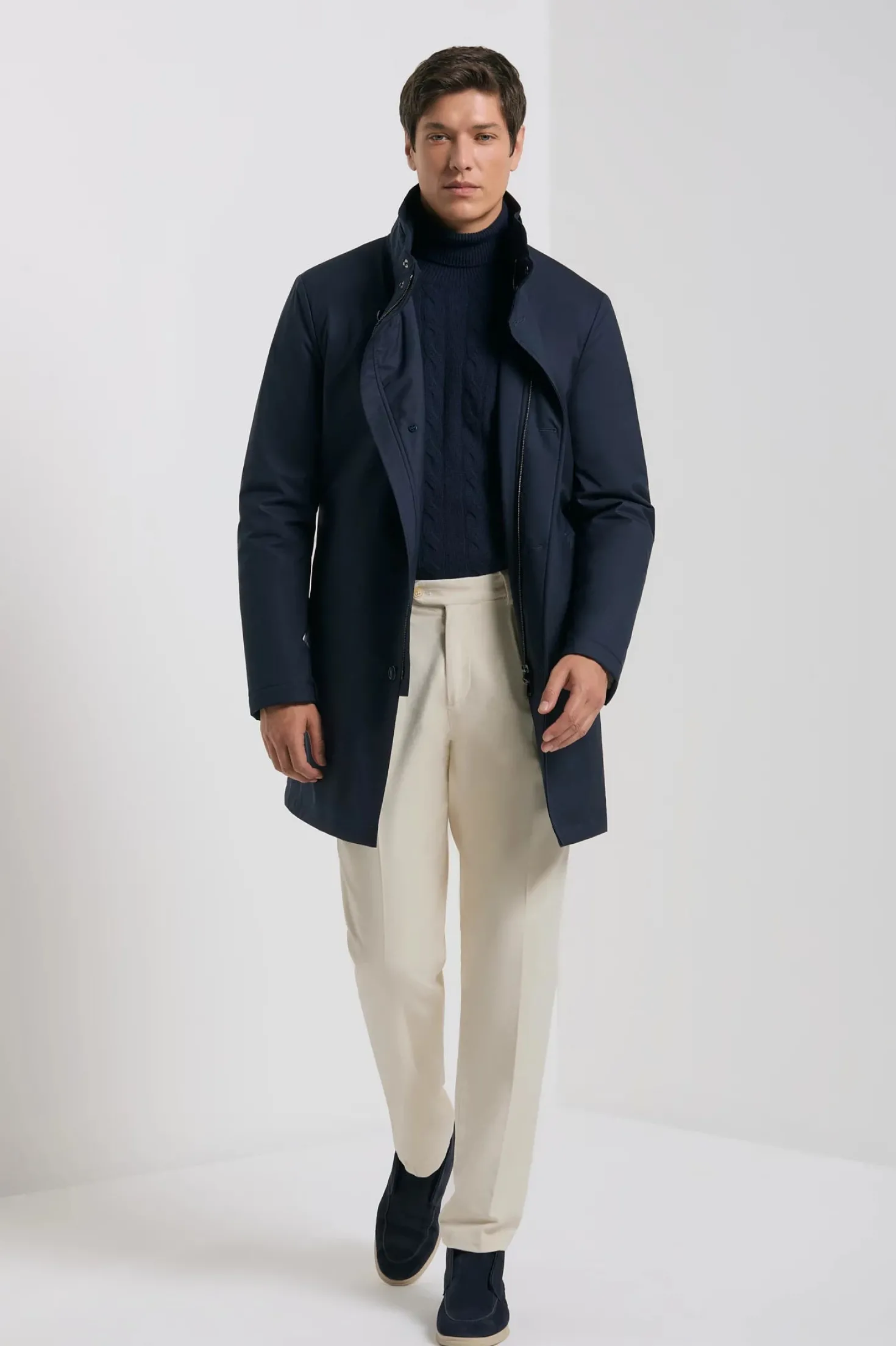 Imperméable bleu marine - Made in Italy