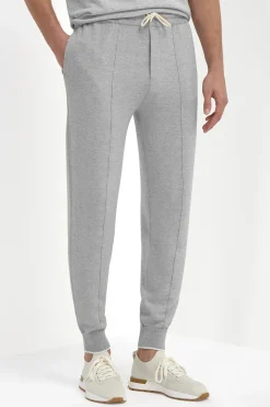 Jogging gris clair en mélange cachemire - Made in Italy