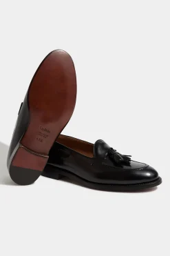Mocassins noirs à pampilles - Made in Italy