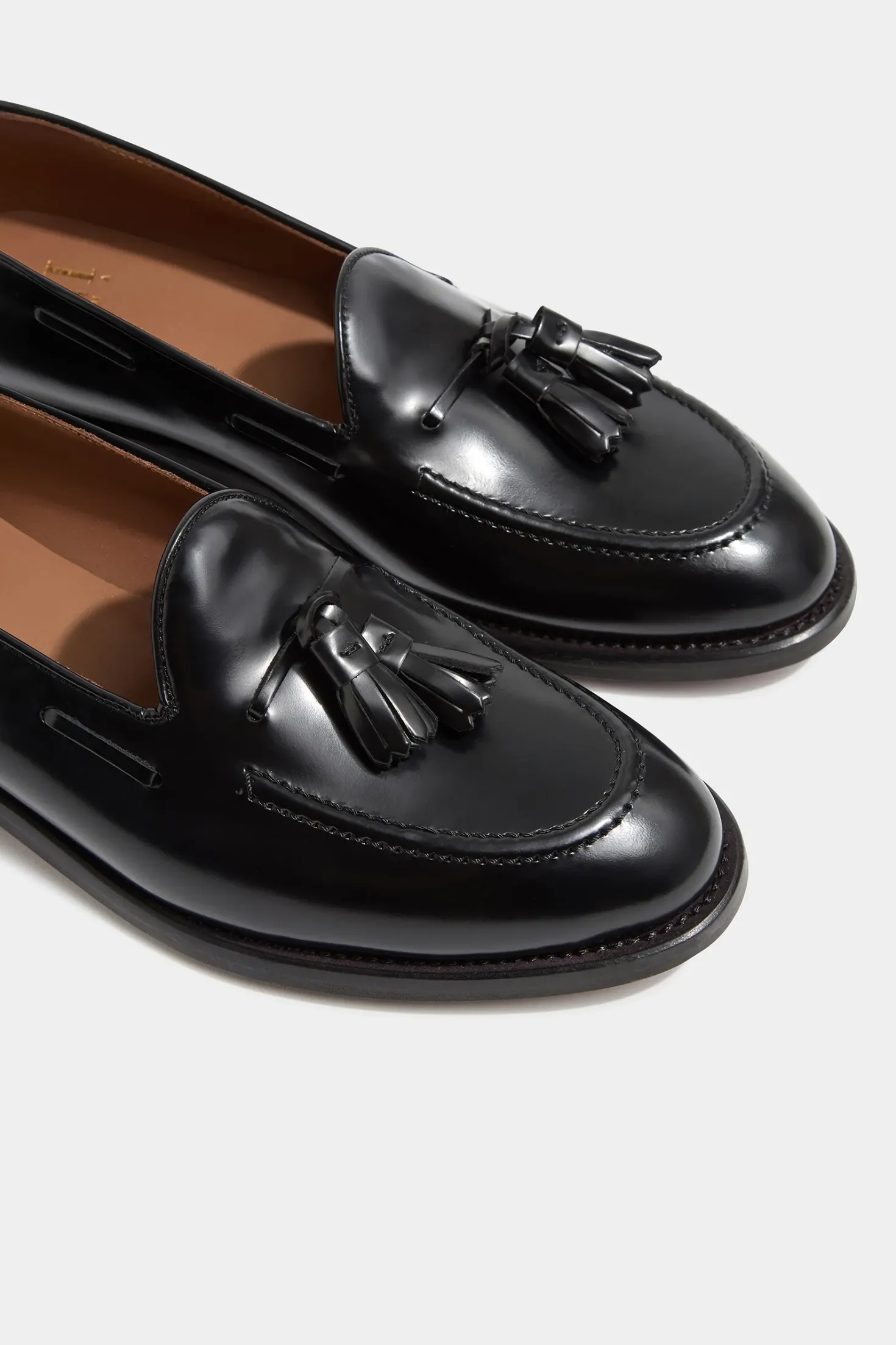 Mocassins noirs à pampilles - Made in Italy