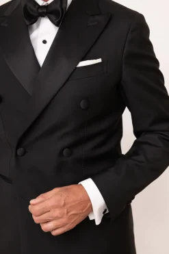Nœud papillon noir à nouer en soie - Made in Italy