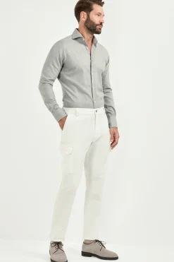 Pantalon cargo blanc - Made in Italy