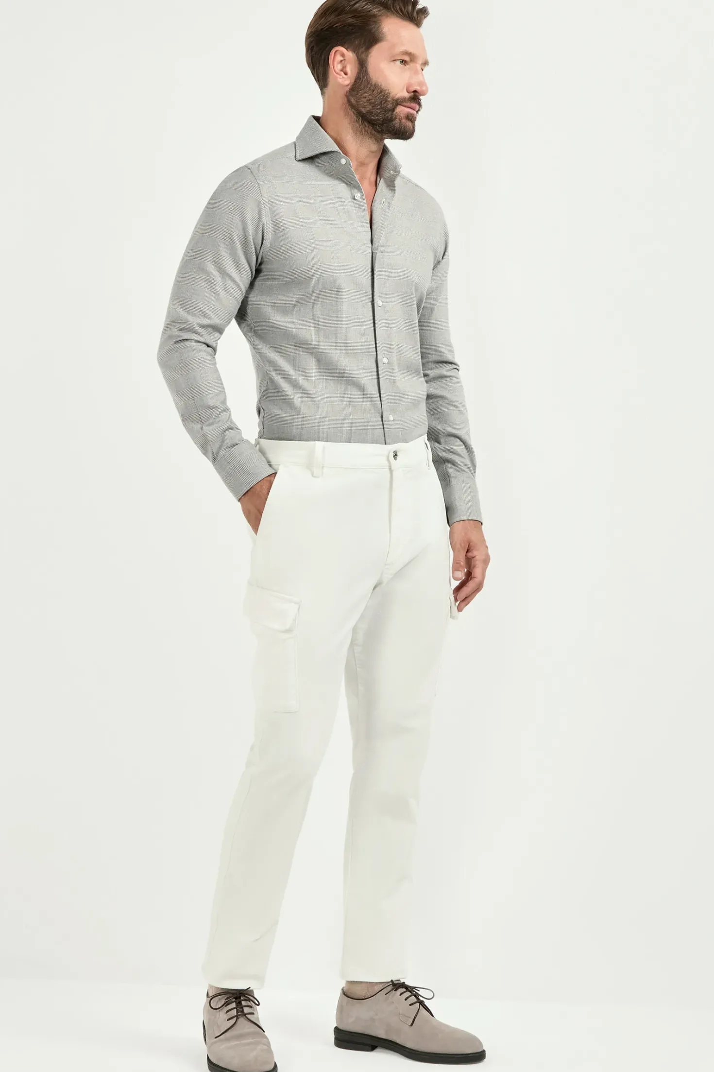 Pantalon cargo blanc - Made in Italy